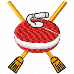 Curling Rocks Embroidery Design 9 Curling Rocks Embroidery Design 9